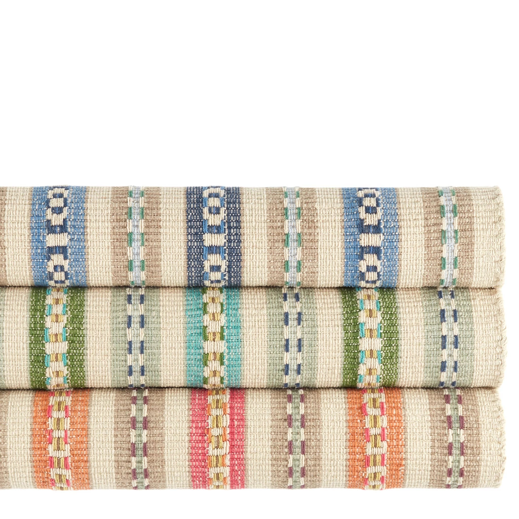 Long Slade Handwoven Cotton Rug | Teal