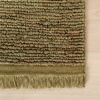 Varnu Textured Handmade Jute Rug | Green