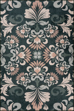 Fayna Floral Washable Rug | Green