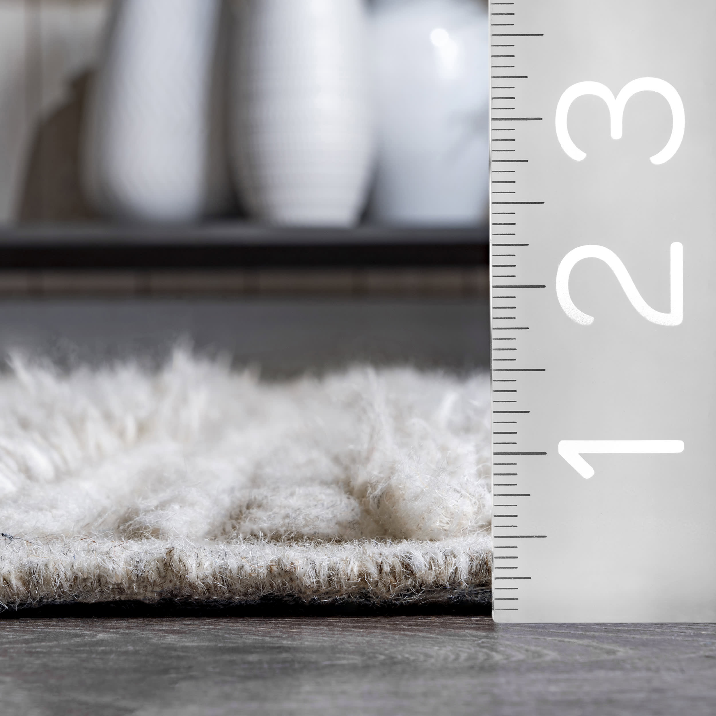 Shaggy Striated Rug | Grey