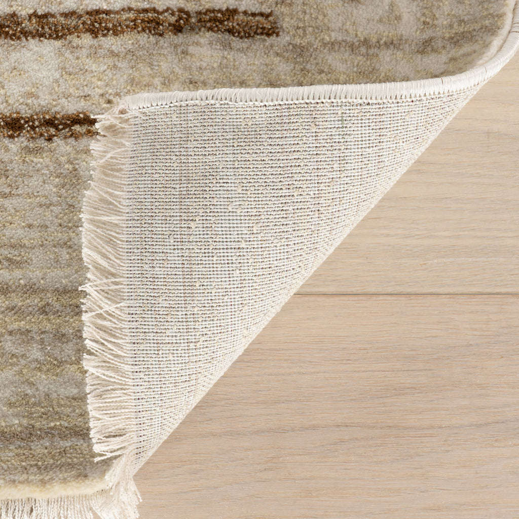 Anette Block Striped Rug | Green