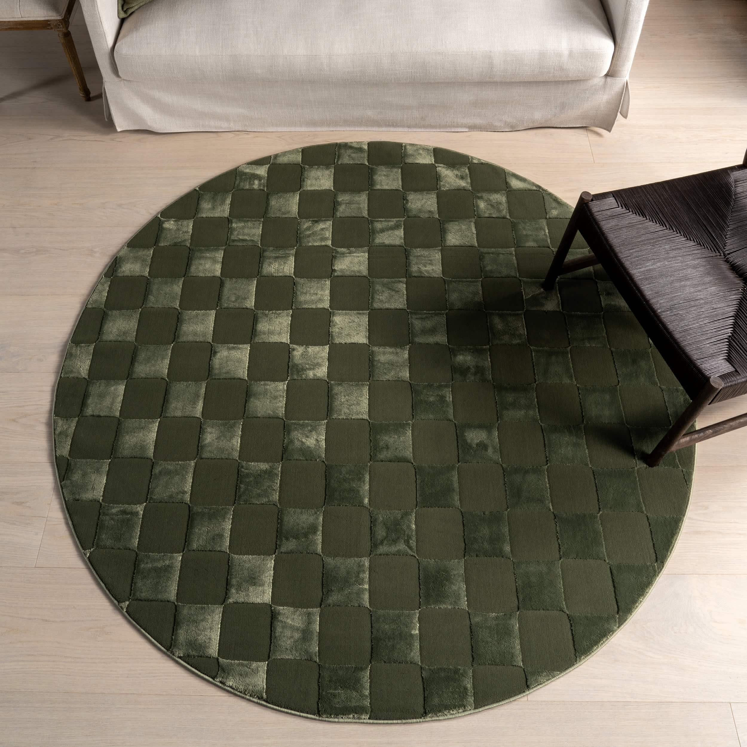 Cape May Plush Textured Washable Rug | Green Secondary image