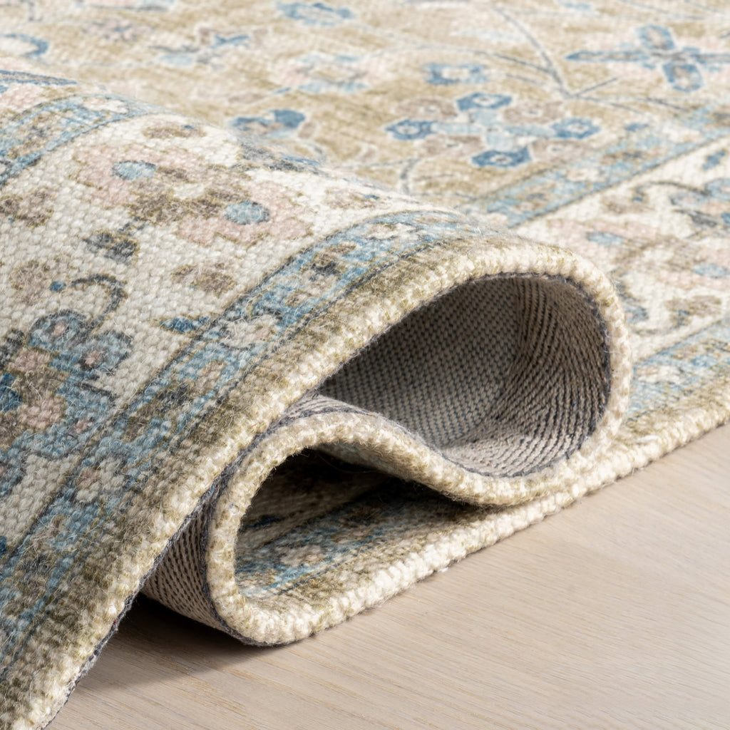 Mariel Wool and Cotton Rug | Blue