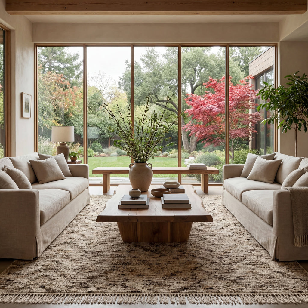 JuJu Tasseled Wool Rug | Brown