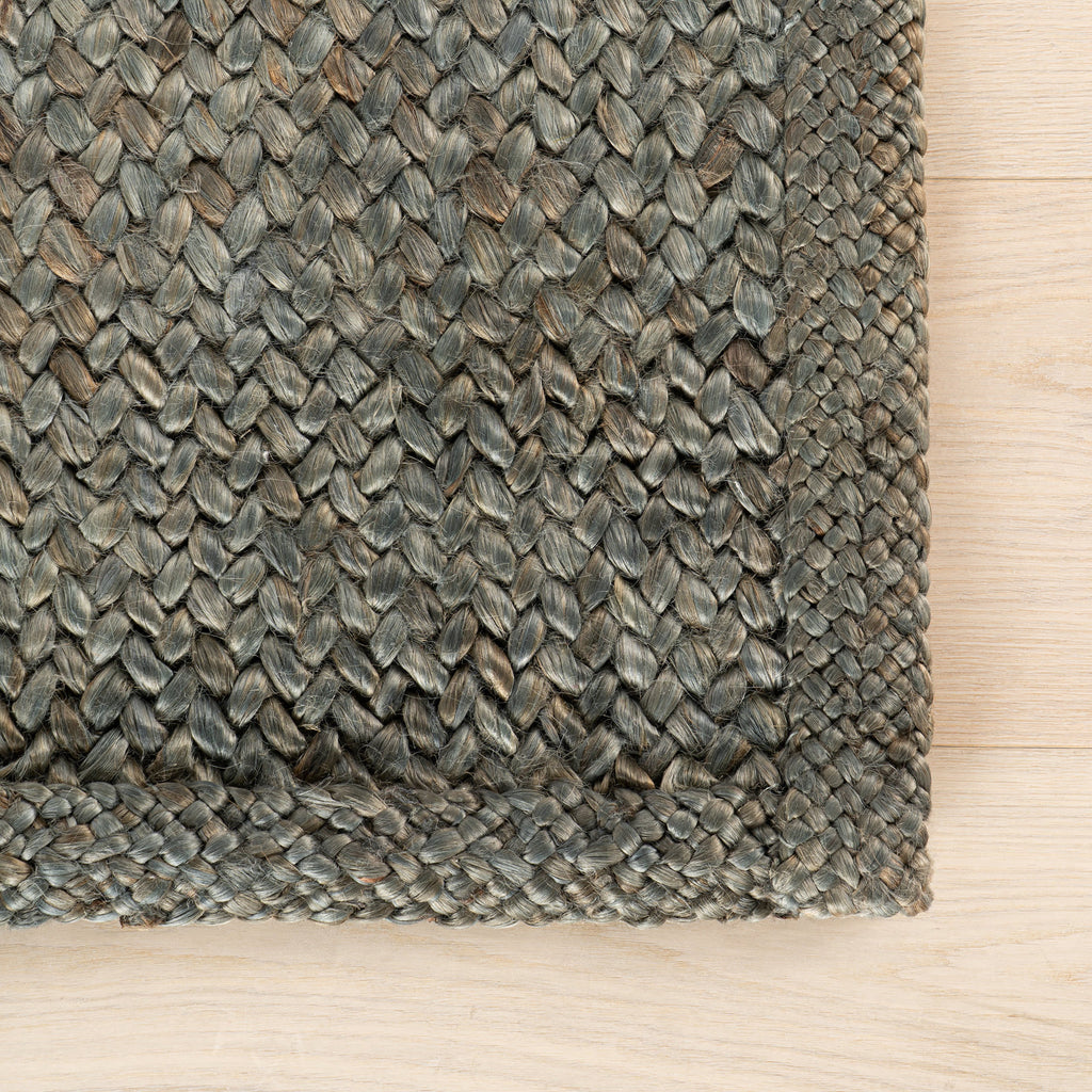 Thale Textured Handmade Jute Rug | Green