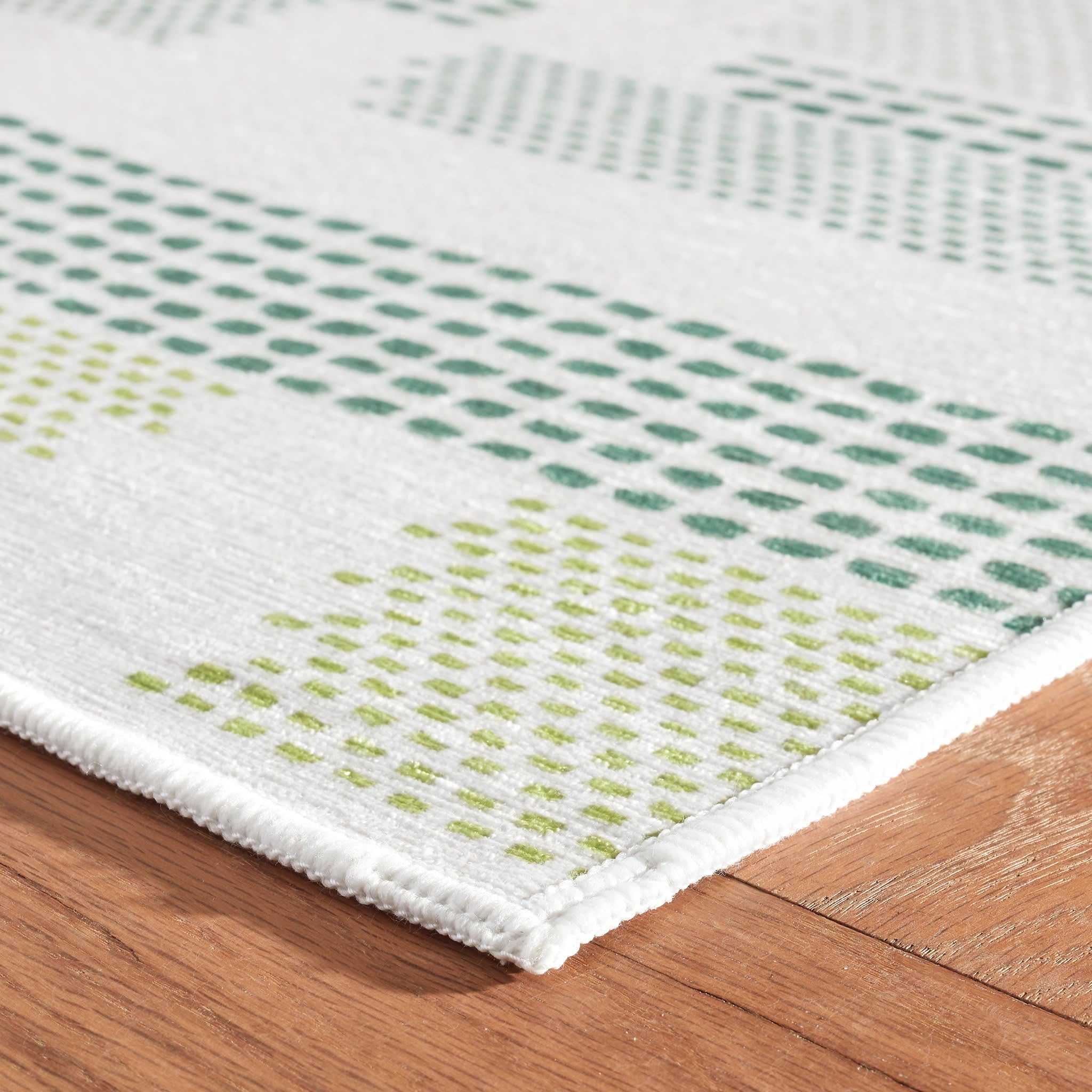 Tread Lightly Machine Washable Rug | Green