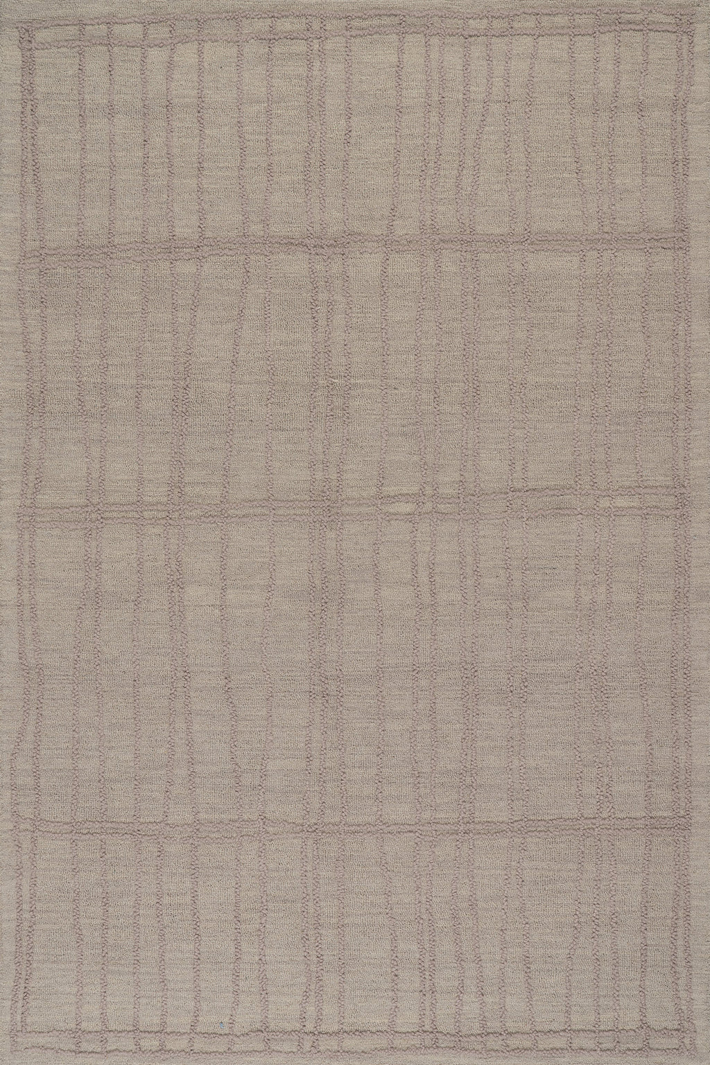 Maivy Bohemian Striped Wool Rug | Grey