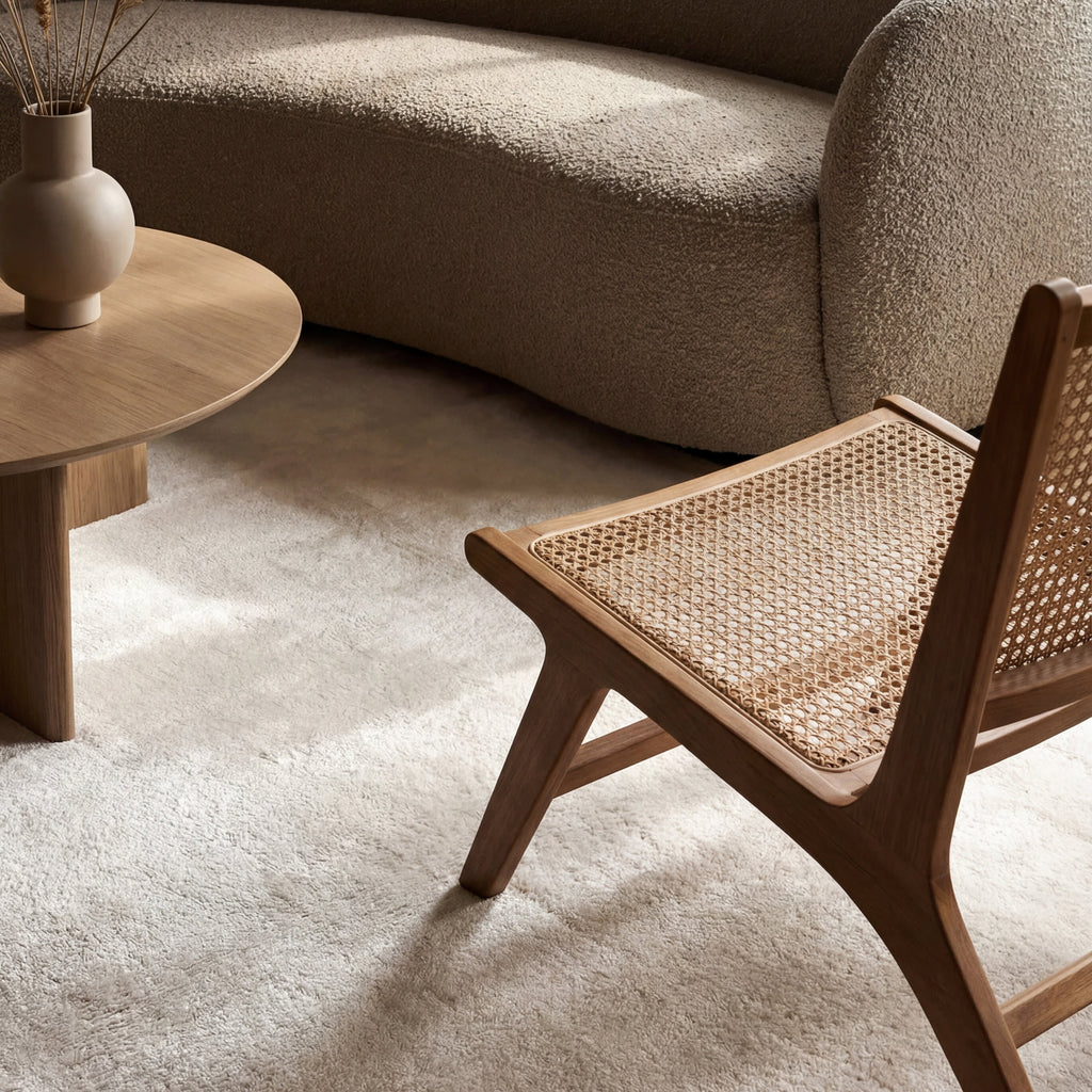 Washable Solid Shag Rug | Off White