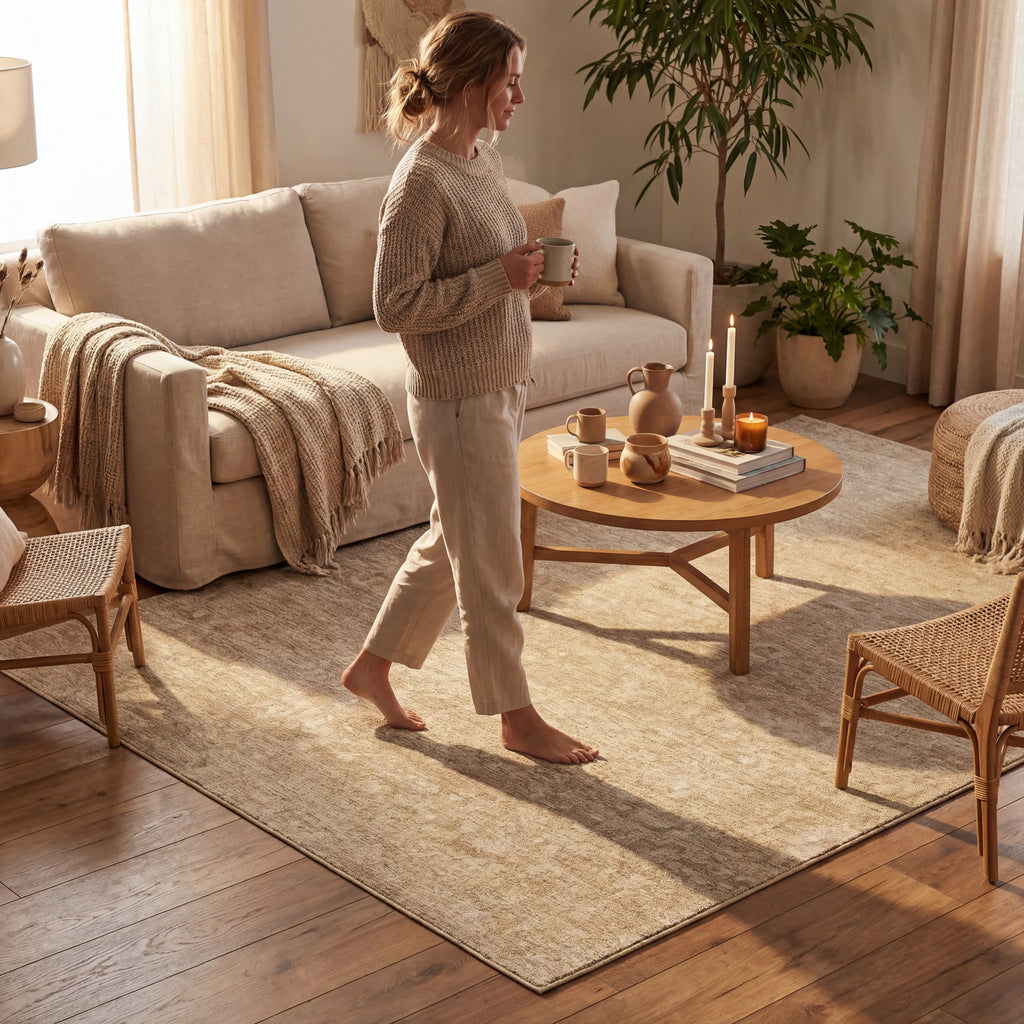 Veloce Modern Animal Print Rug | Tan
