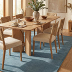 Ranya Modern Solid Rug | Blue