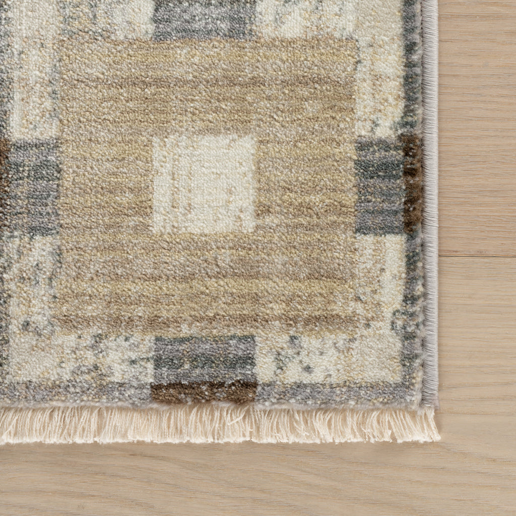 Sorelle Modern Plaid Rug | Beige