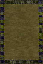 Taya Modern Bordered Rug | Green