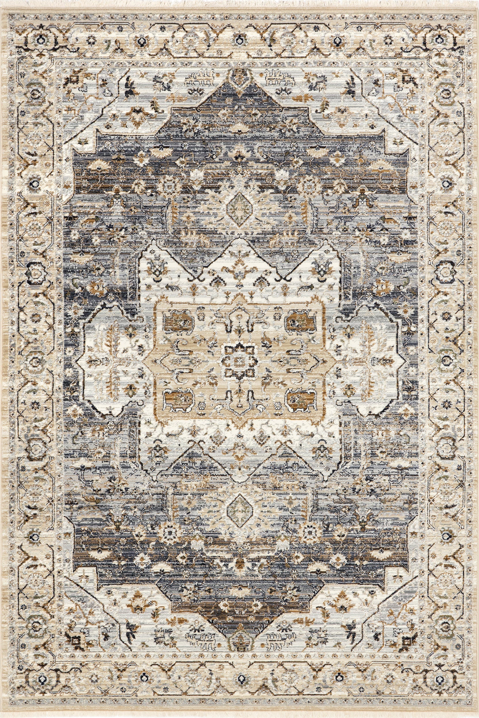 Angelique Vintage Medallion Rug | Light Blue Main image