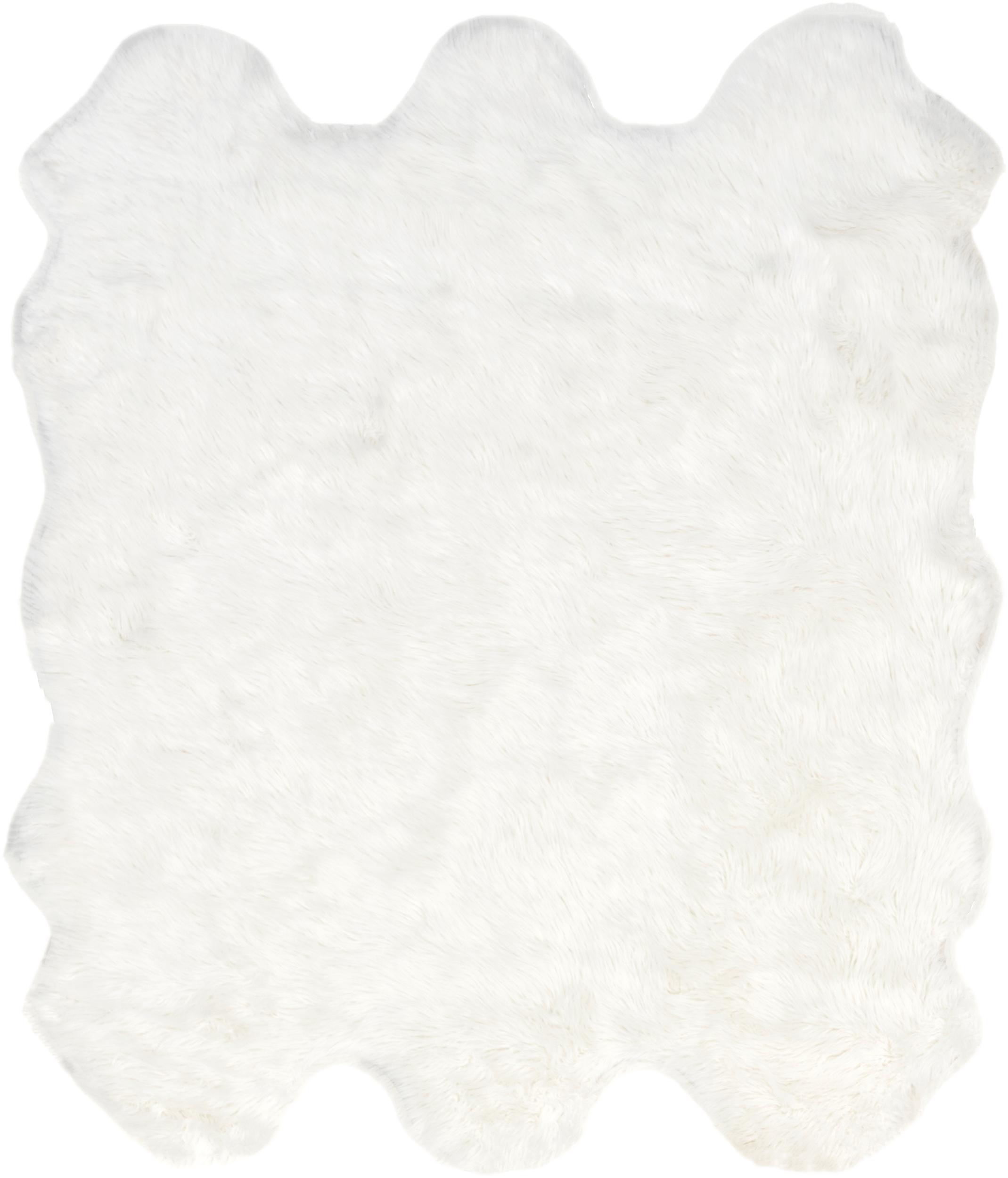 Faux Sheepskin Shag Rug | White Main image