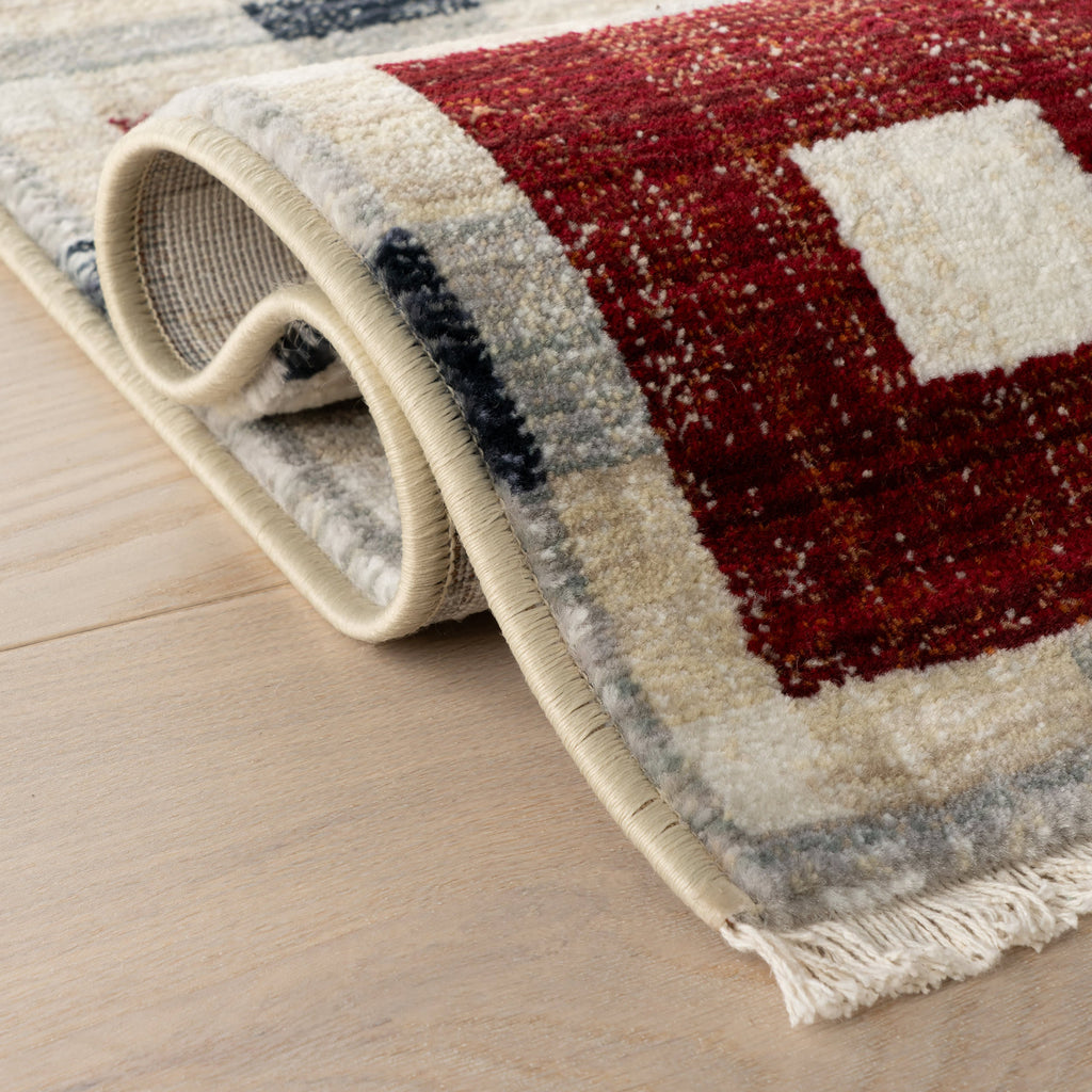 Sorelle Modern Plaid Rug | Red