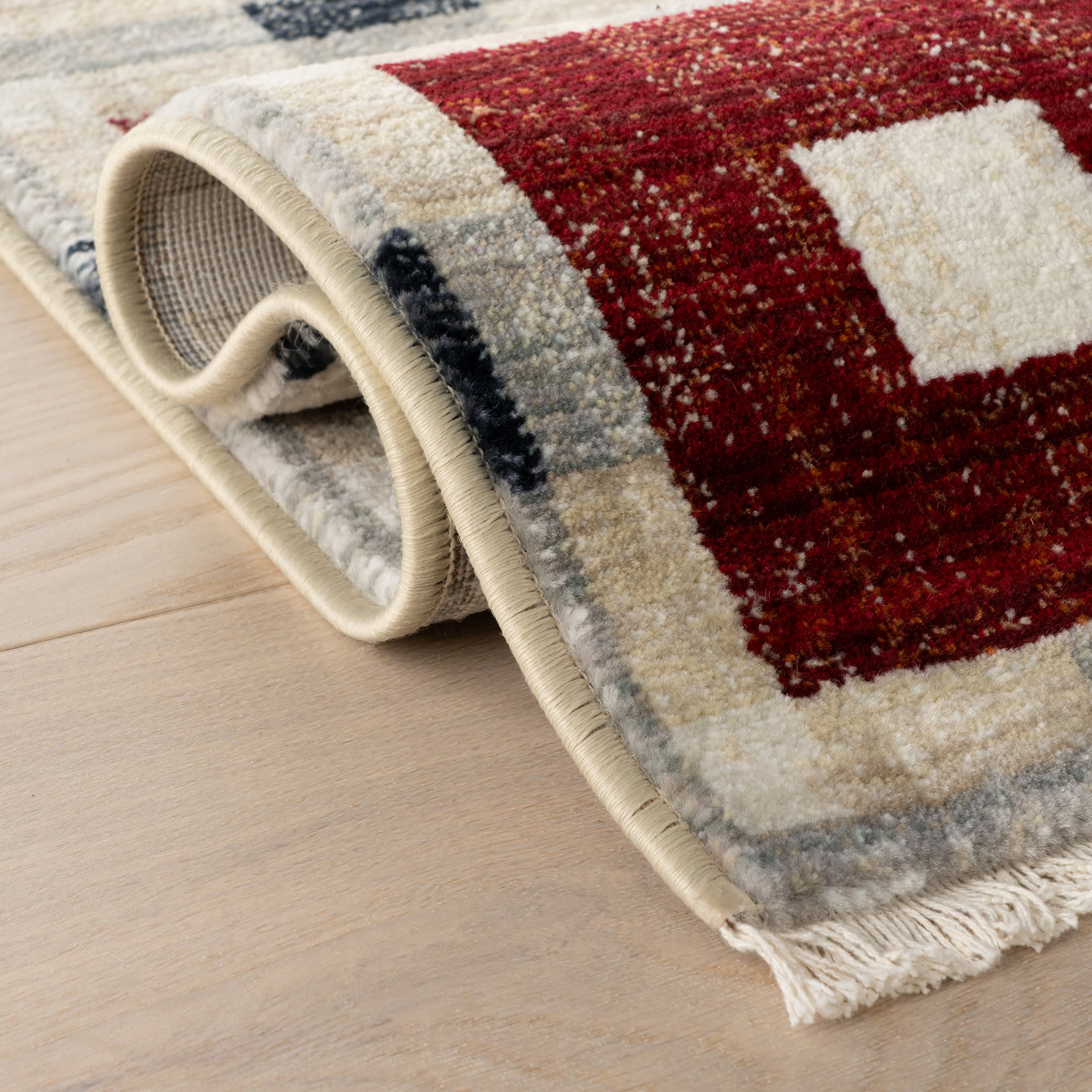 Sorelle Modern Plaid Rug | Red