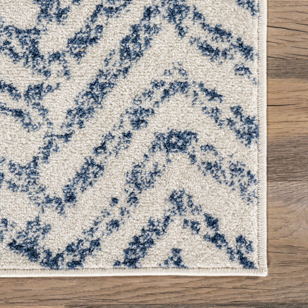 Antique Chevron Rug | Blue