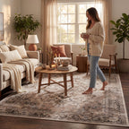 Vanisa Traditional Washable Rug | Beige