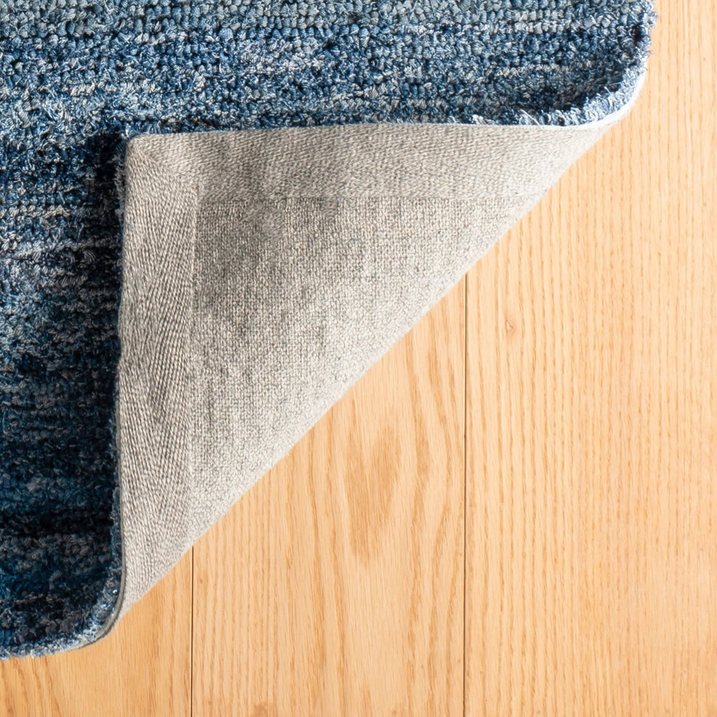 Denim Chindi Hand Hooked Cotton Rug | Blue