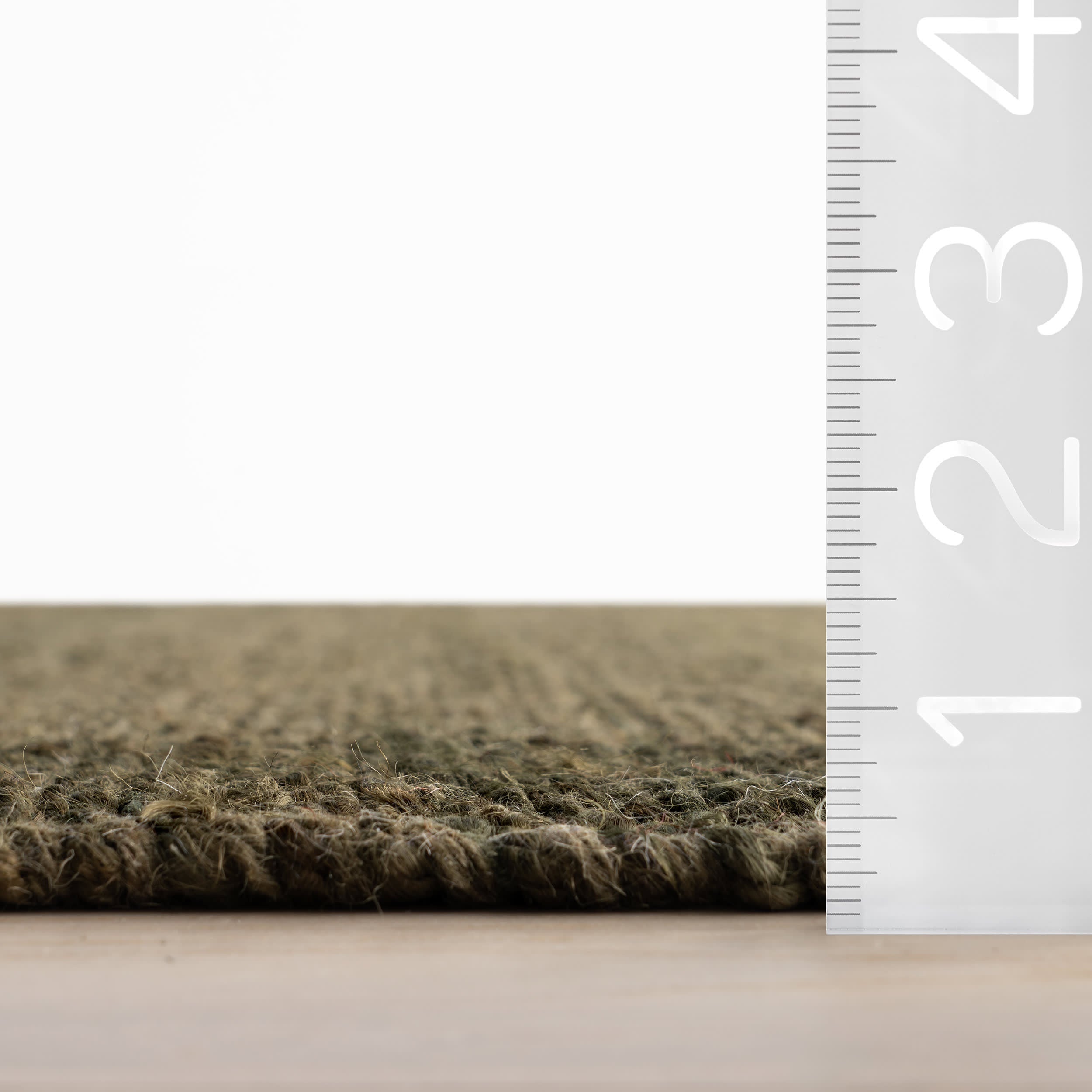 Tiziri Striped Moroccan Hand Woven Jute Rug | Green