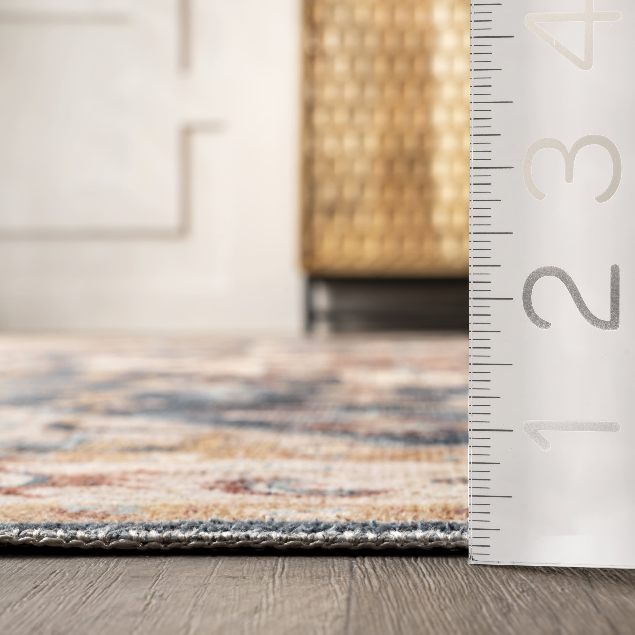 Jewel Medallion Washable Rug | Dark Blue