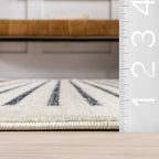 Anette Block Striped Rug | Beige