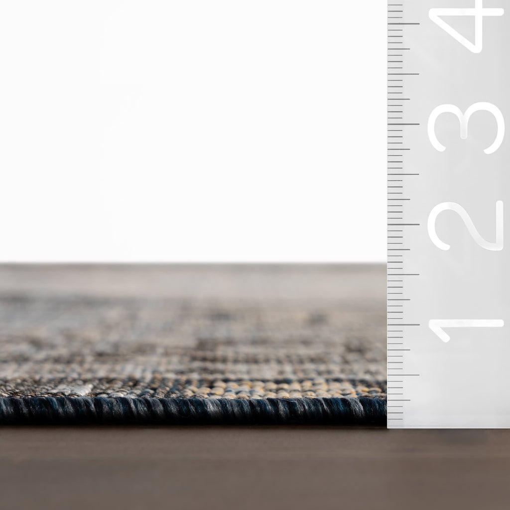 Liamara Traditional Medallion Indoor/Outdoor Rug | Grey