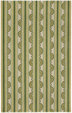 Button Hand Micro Hooked Wool Rug | Olive