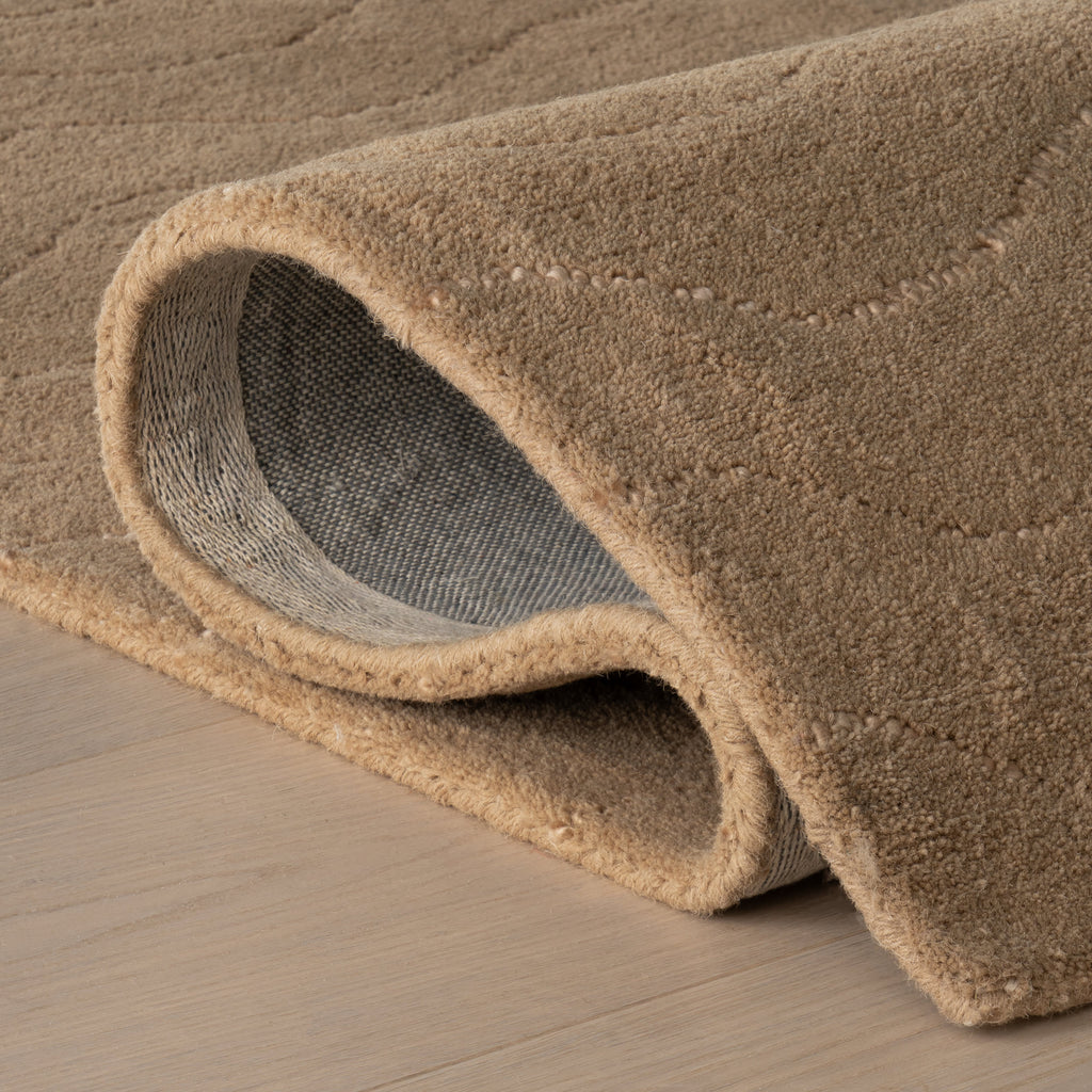 Mireille Solid Wool Cozy Rug | Sand