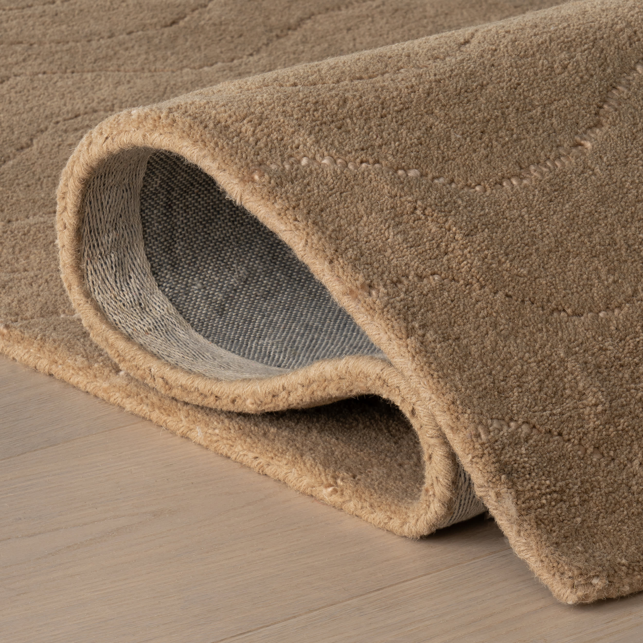 Mireille Solid Wool Cozy Rug | Sand