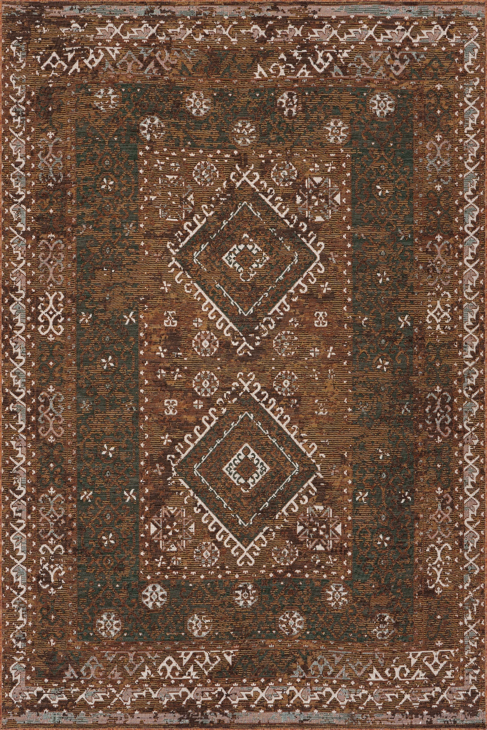 Solia Traditional Medallion Indoor/Outdoor Rug | Brown Main image