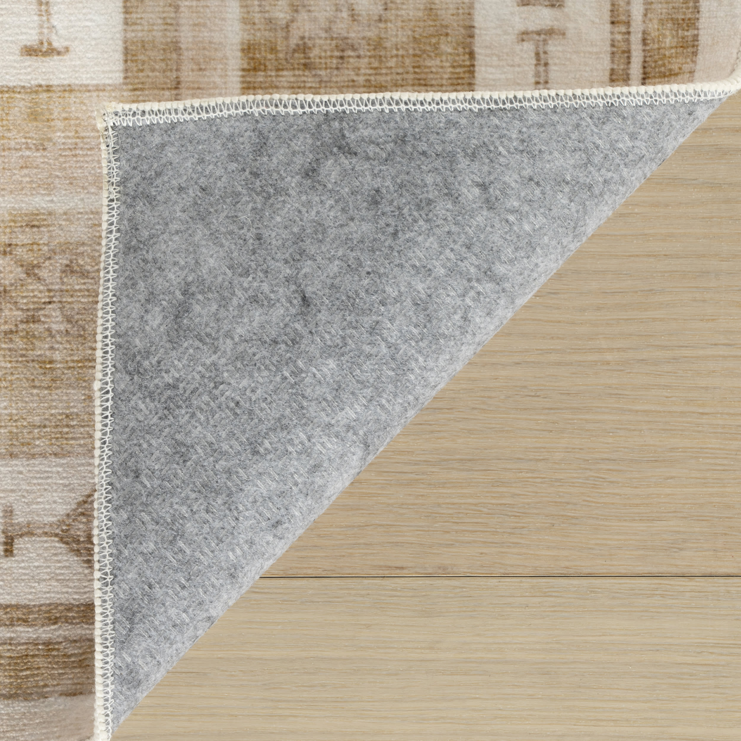 Hanice Oriental and Persian Washable Rug | Natural