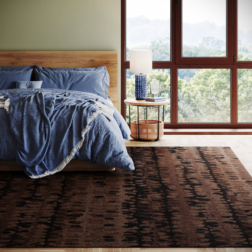 Paint Chip Hand Micro Hooked Wool Rug | Bark