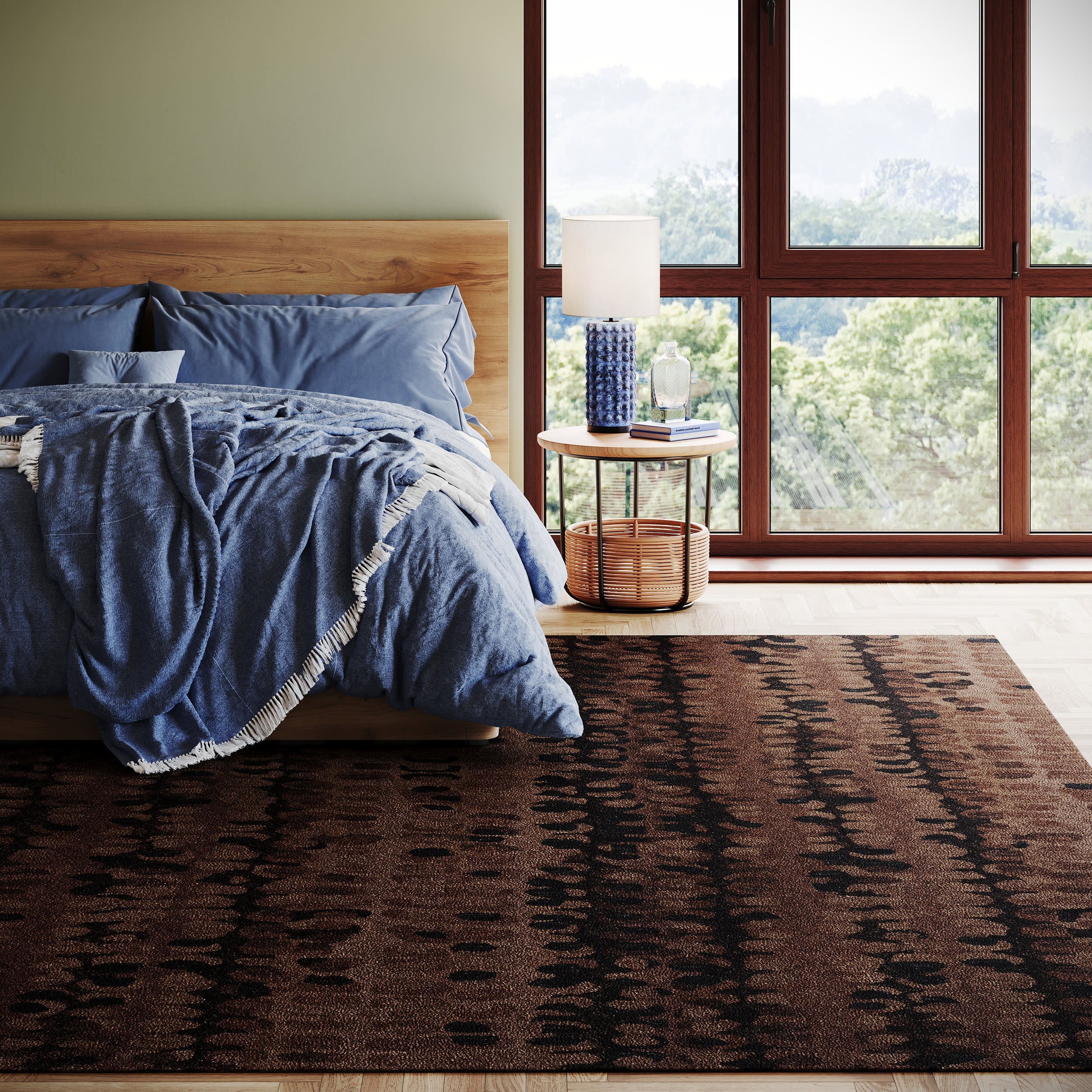 Paint Chip Hand Micro Hooked Wool Rug | Bark