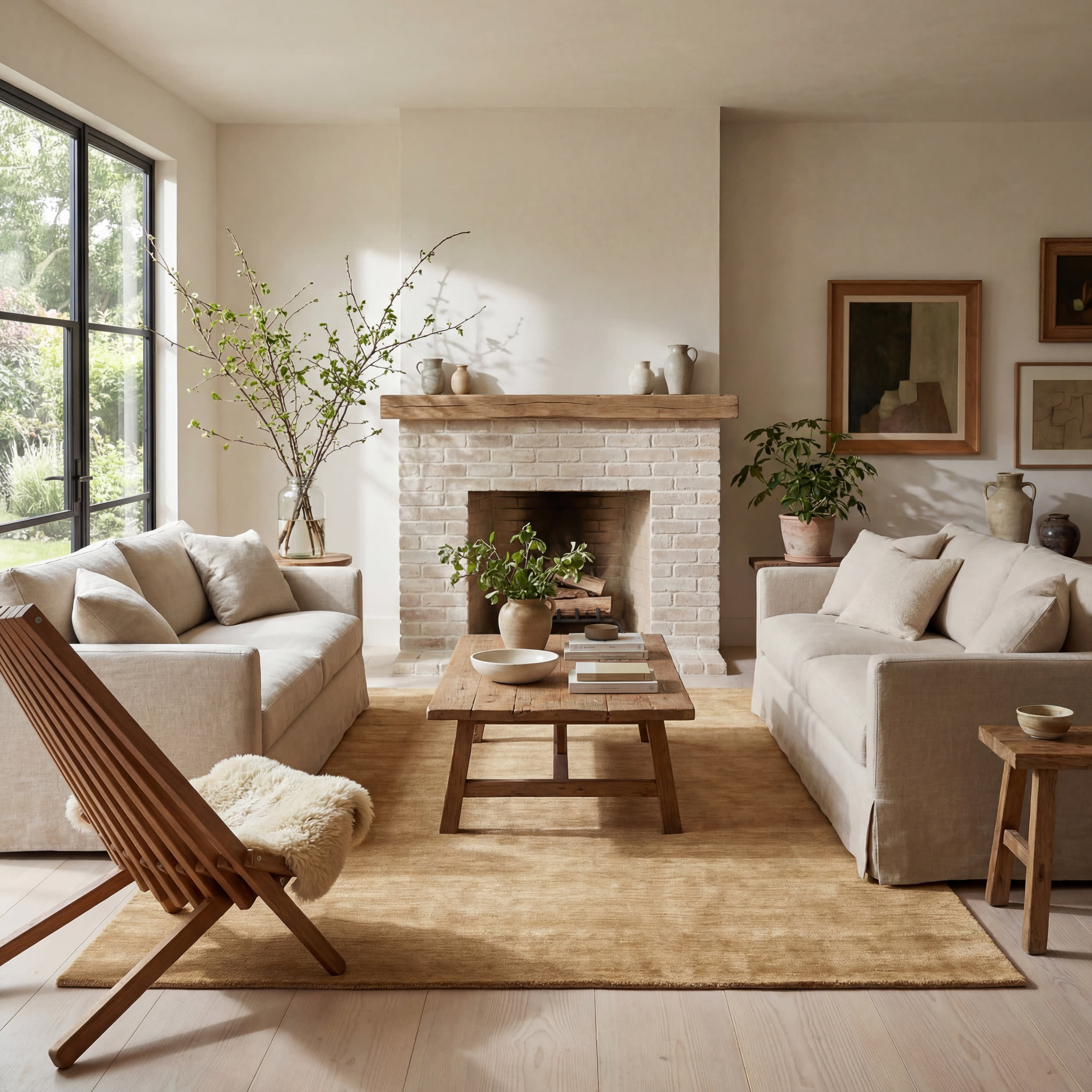 Arrel Speckled Wool-Blend Rug | Wheat Secondary image