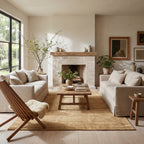 Arrel Speckled Wool-Blend Rug | Wheat