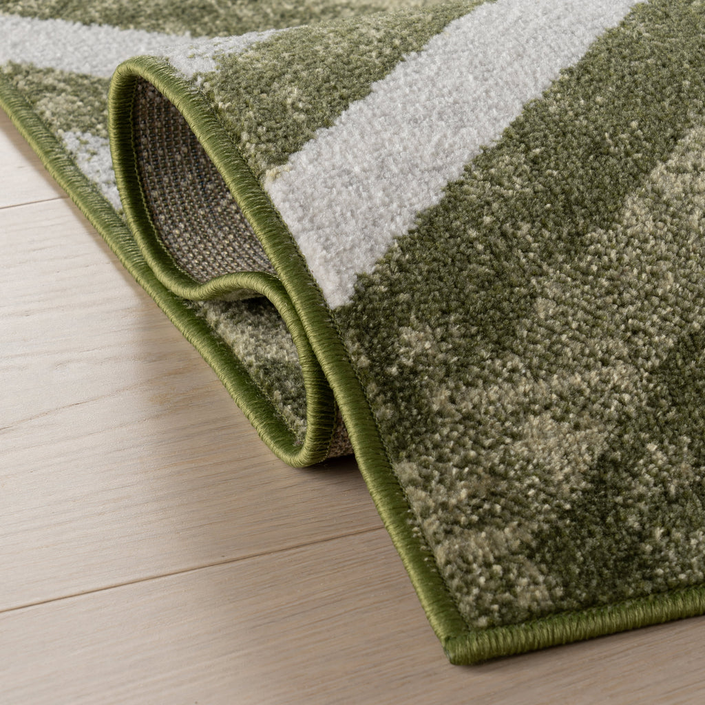 Reeba Washable Distressed Rug | Green