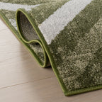 Reeba Washable Distressed Rug | Green