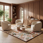 Amaia Floral Washable Rug | Multicolor