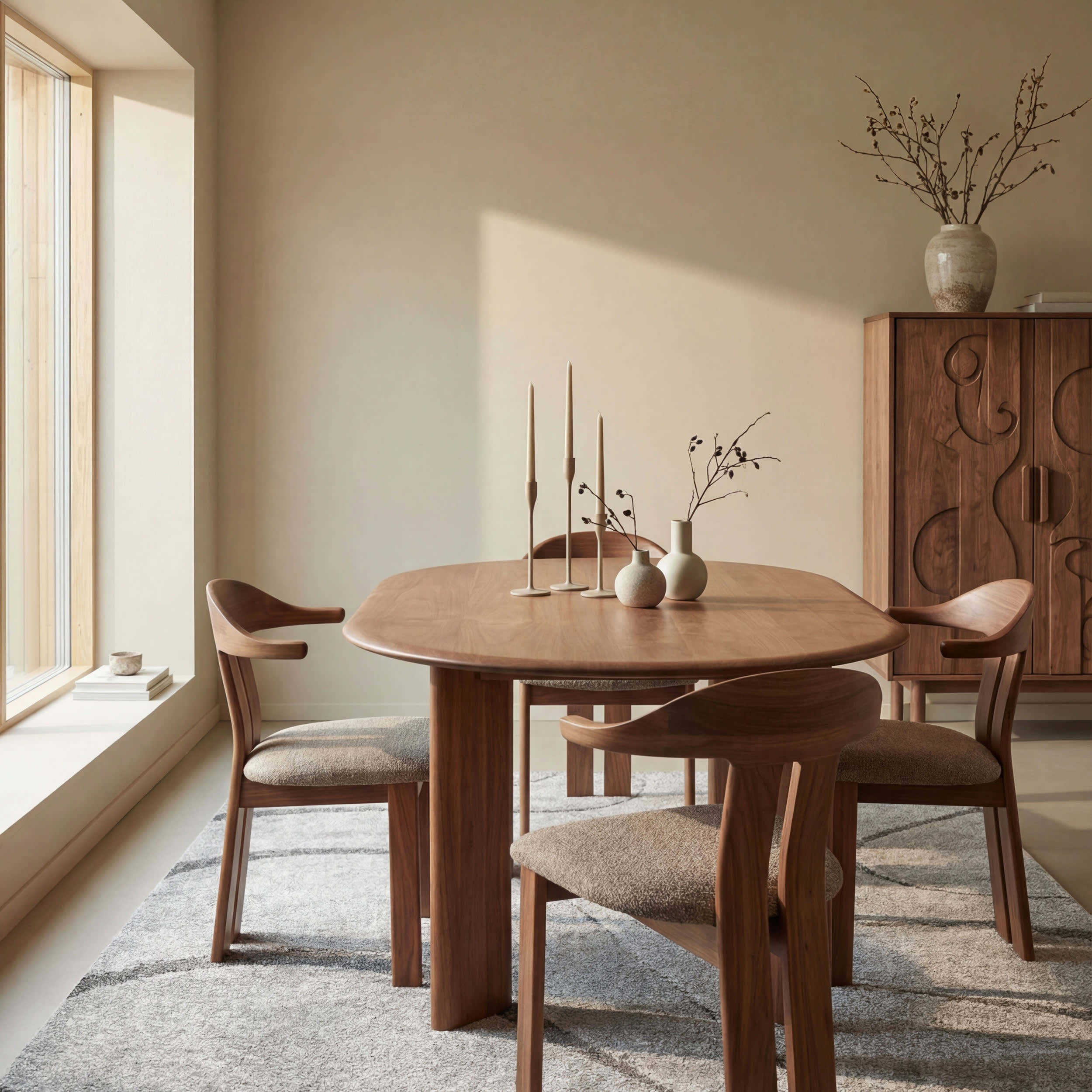 Shaggy Curves Rug | Dark Grey