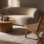 Meena Fading Garden Spill Proof Washable Rug | Beige