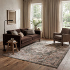 Erica Oriental and Persian Washable Rug | Brown
