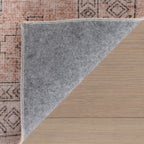 Kanna Oriental and Persian Washable Rug | Peach