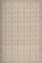 Zayna Traditional Bordered Washable Rug | Ivory
