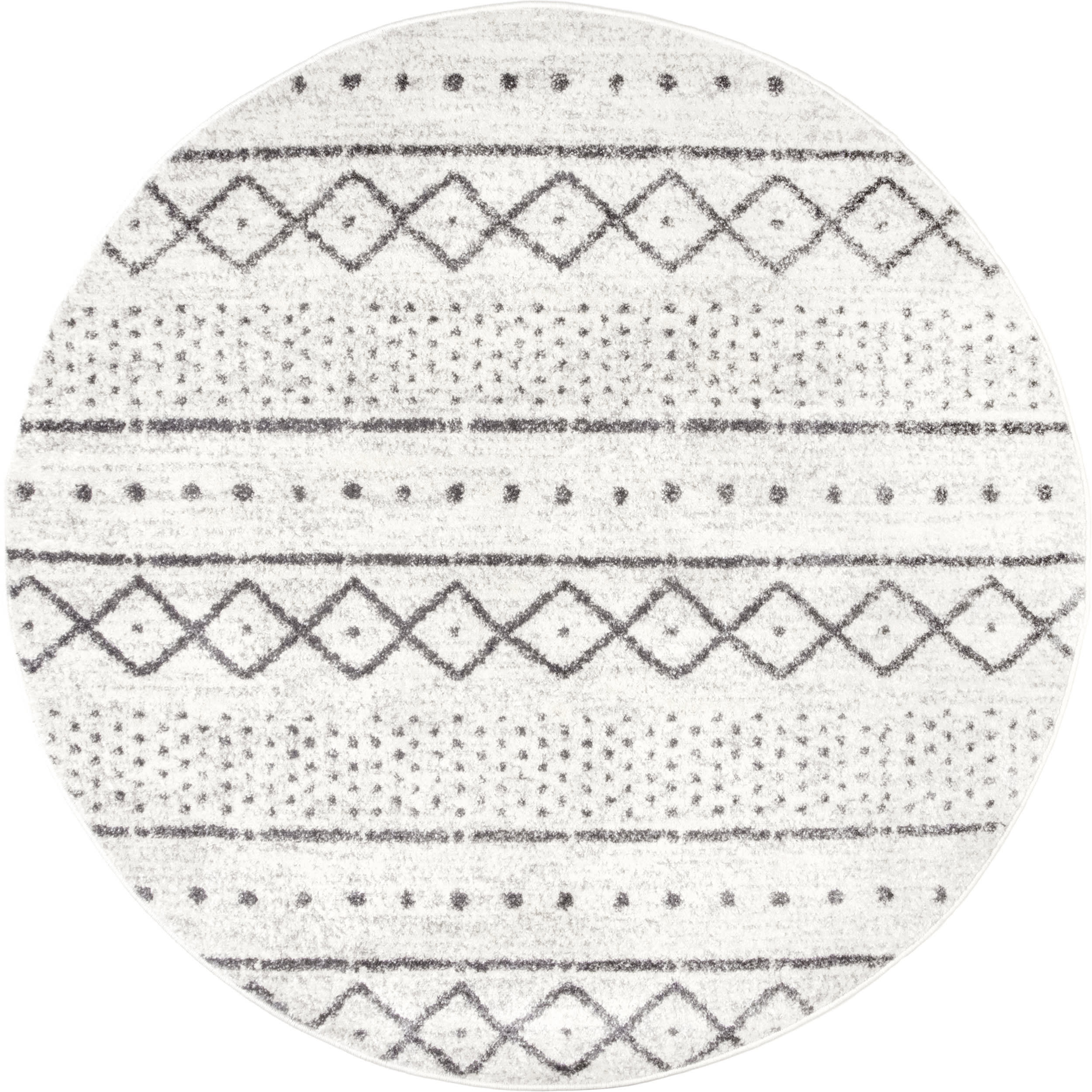 Striped Geometric Rug | Beige Main image