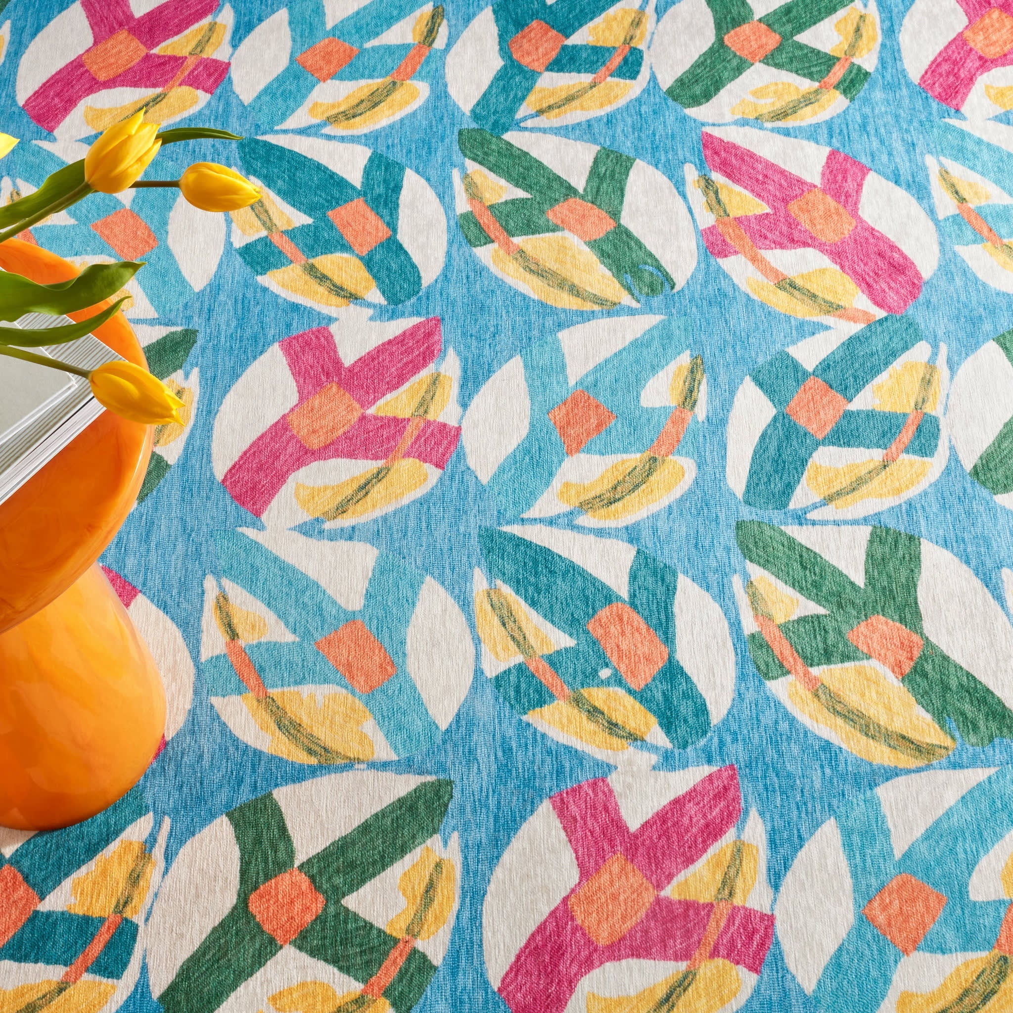 Lily Pad Machine Washable Rug | Spring