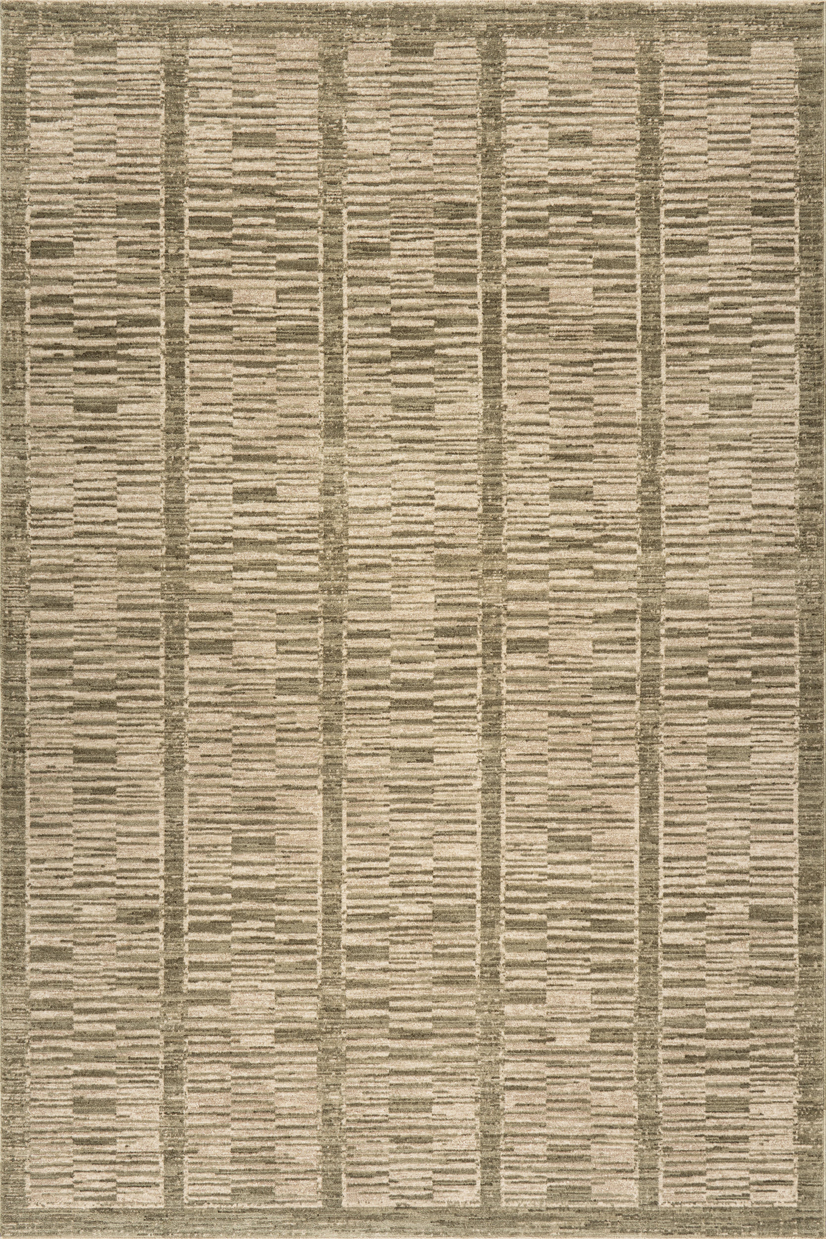 Striata Bohemian Striped Rug | Green Image principale du produit