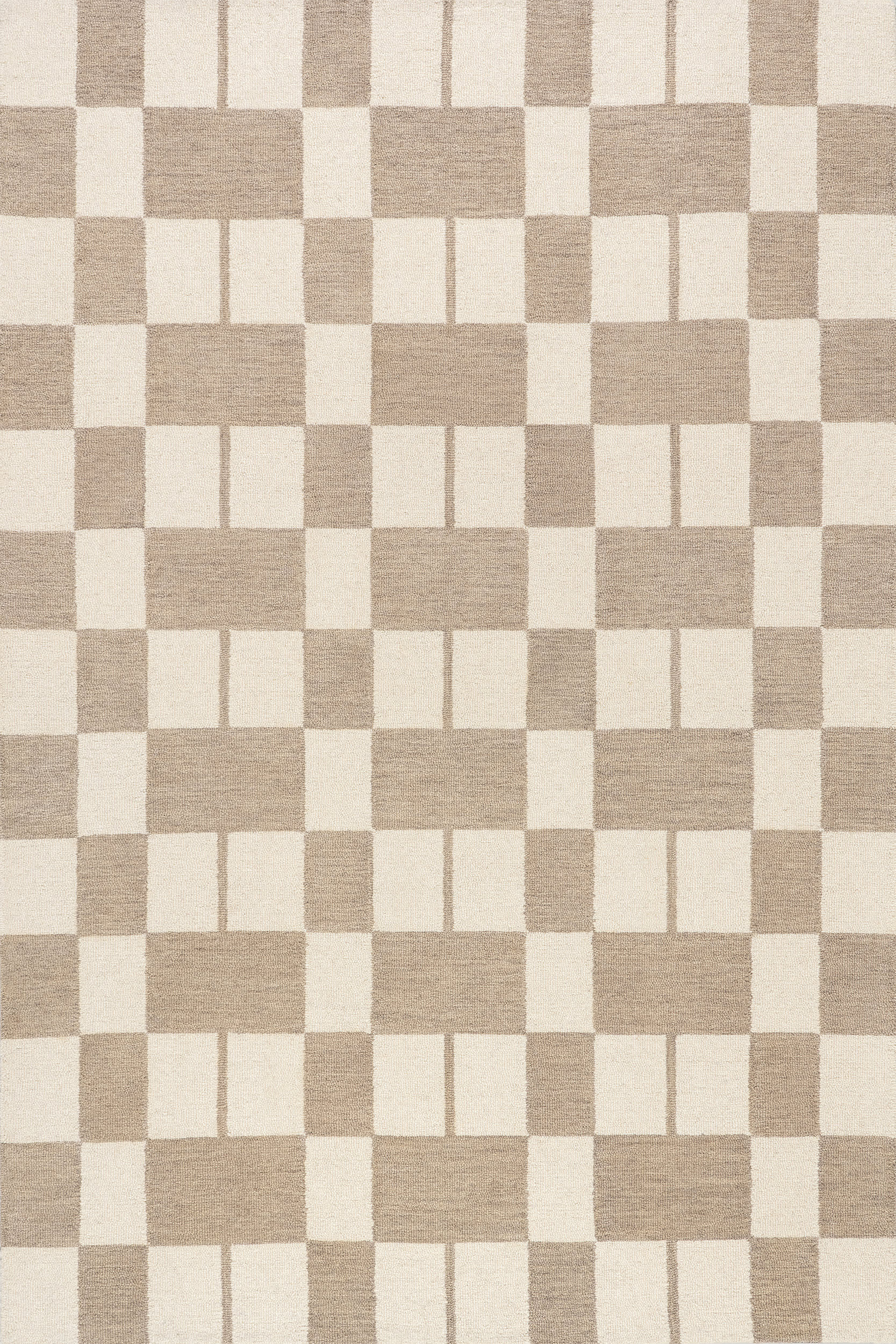 Caitlin Geometric Wool Rug | Beige Main image
