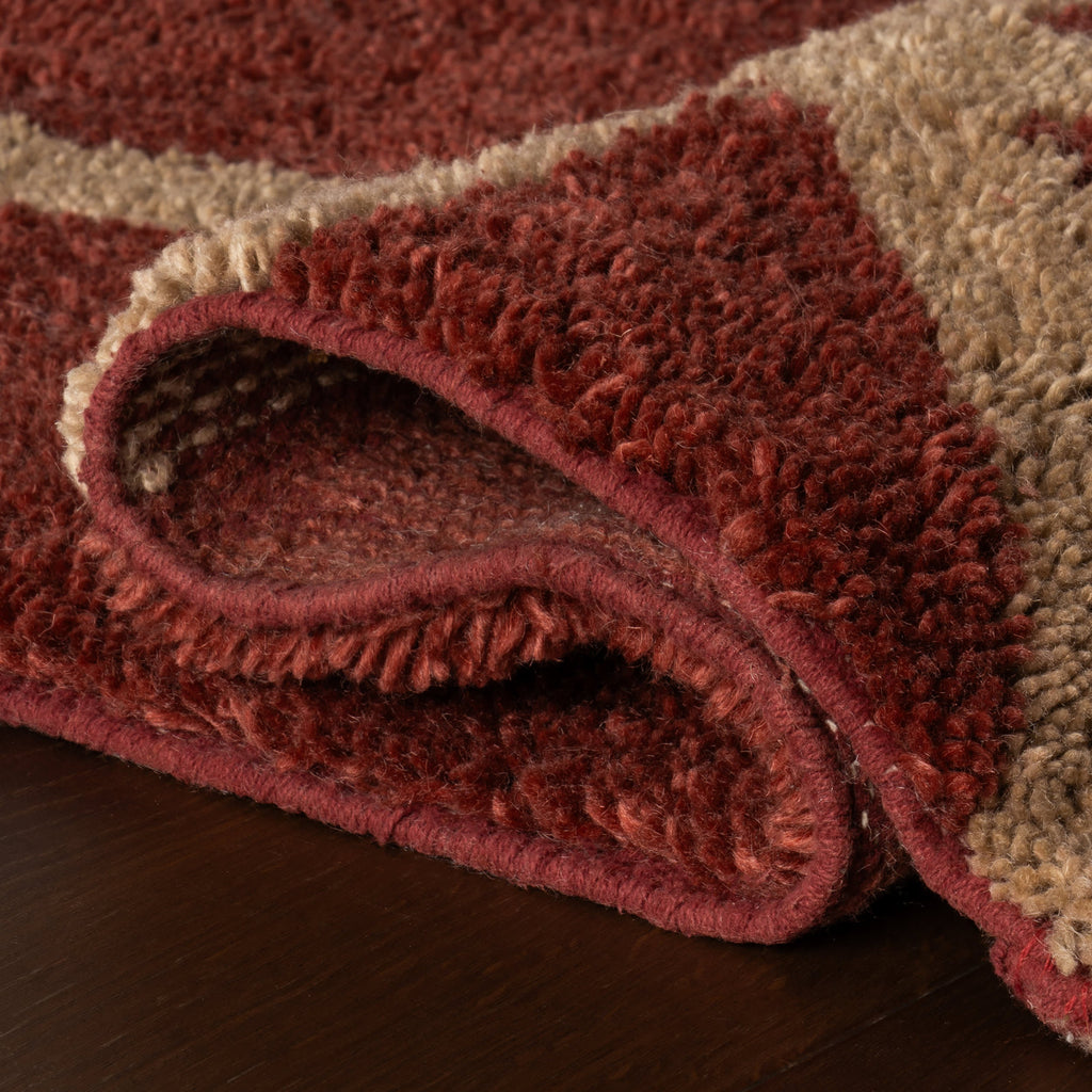 Sivra Bordered Rug | Maroon