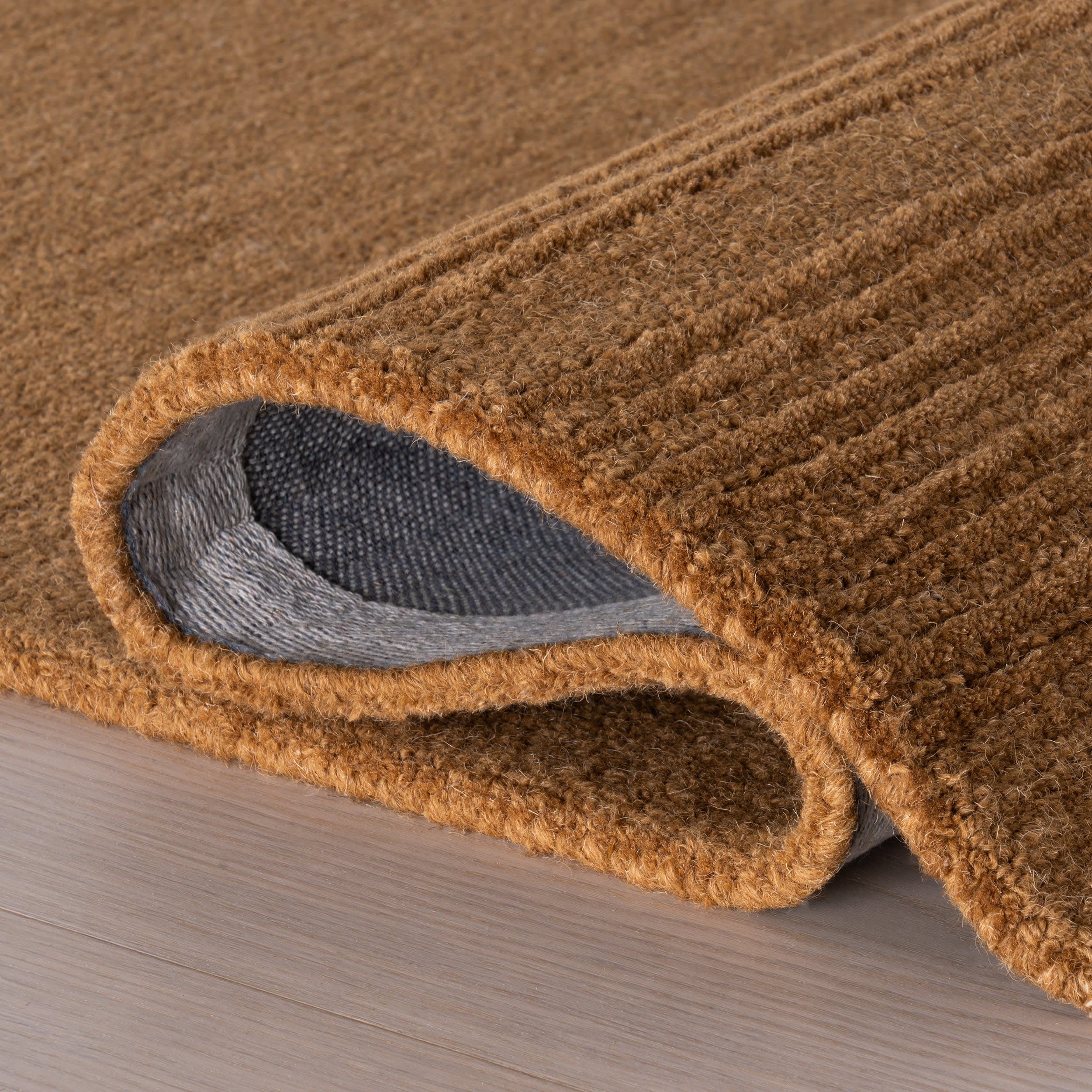 Cotina Modern Bordered Handmade Wool Rug | Amber